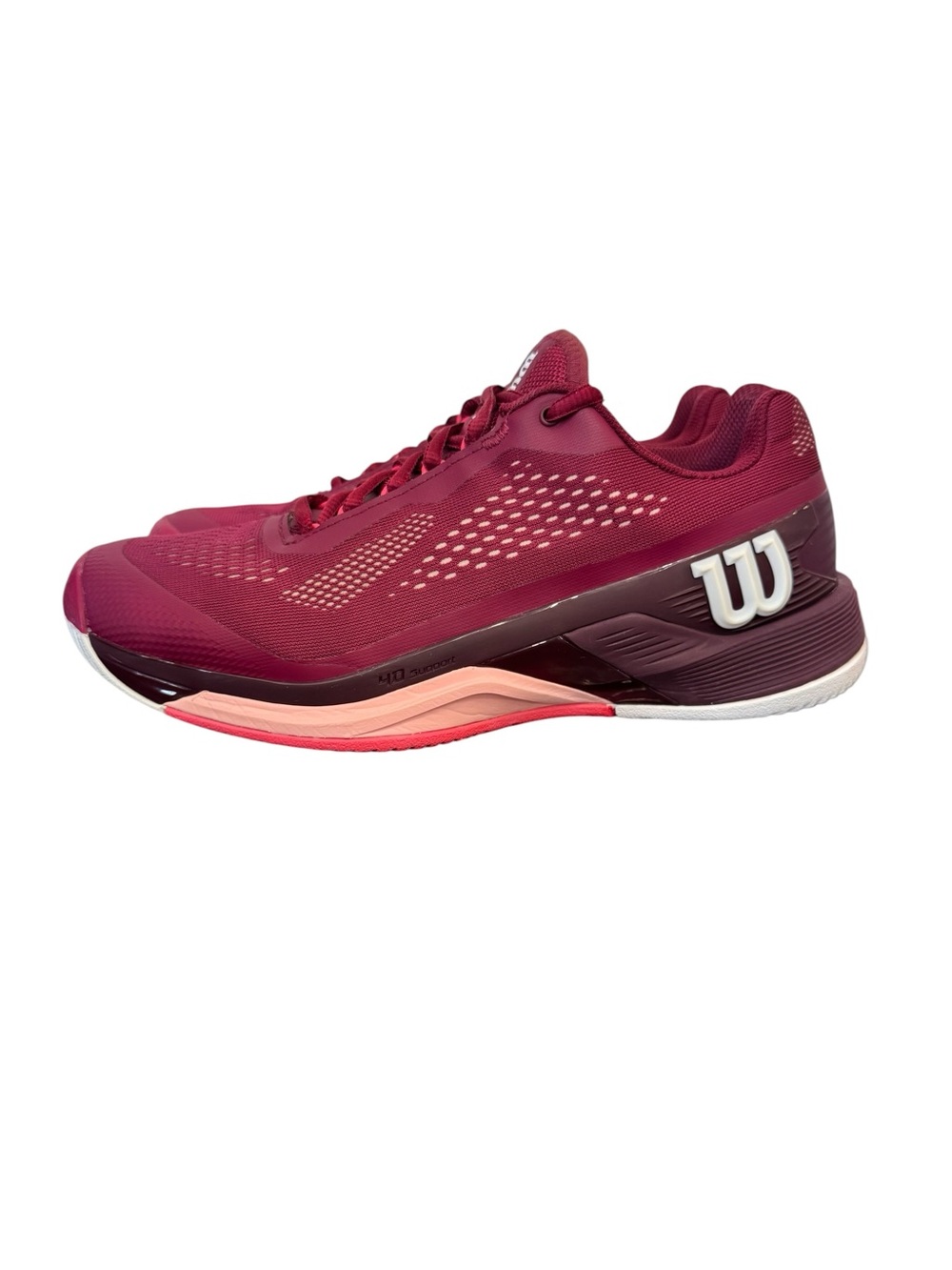 Wilson Rush Pro 4.5 Men's Athletic Sneakers Low Top Lace-Up Pink White Size 8.5